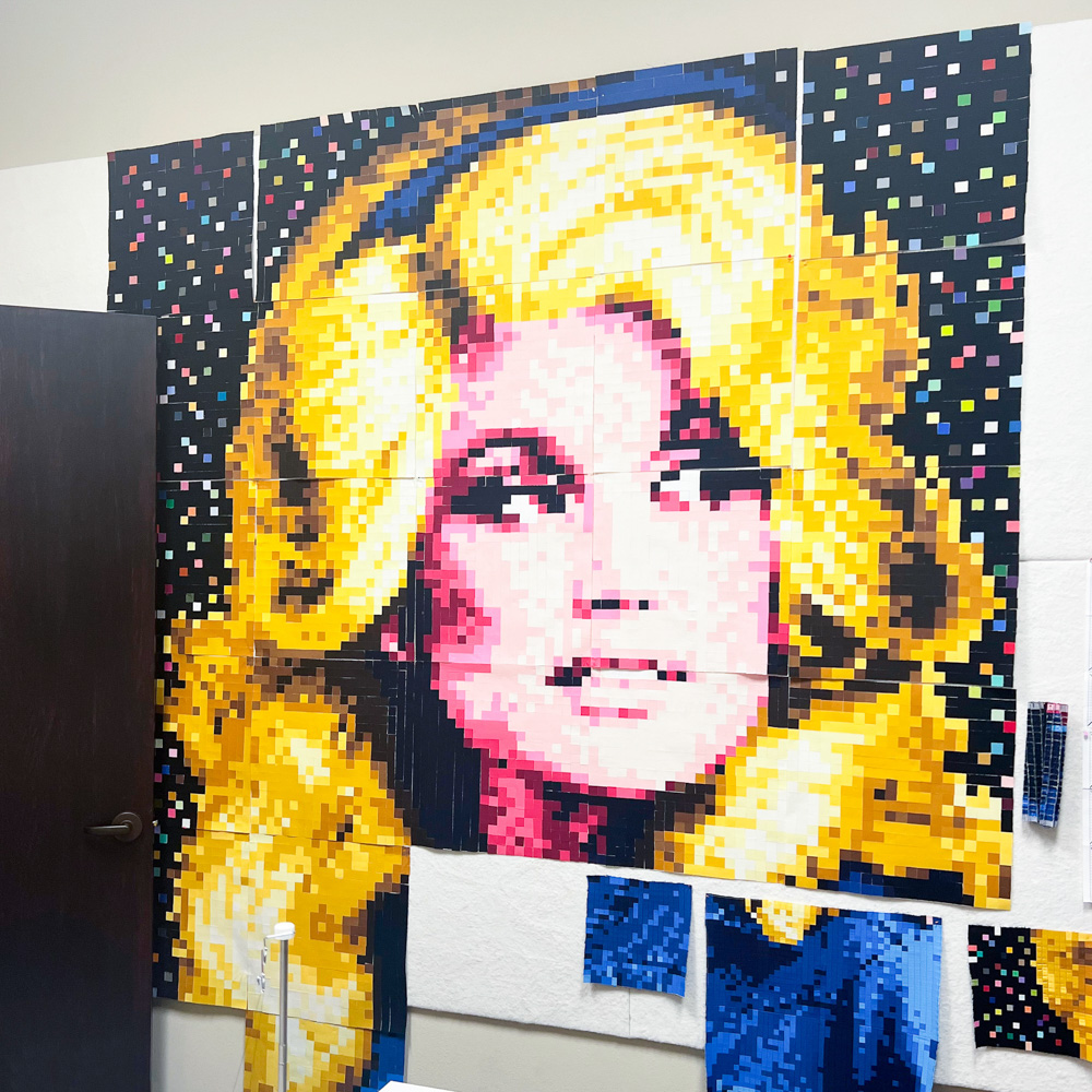 Quiltin’ 95 The Story Behind Our Pixelated Dolly Parton Quilt